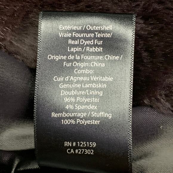 MACKAGE Size XS Black Brown Lambskin Leather Rabbit Fur Ombre Zip Jacket - Picture 10 of 11